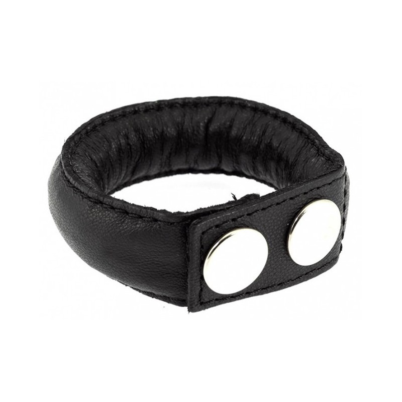 Cockring en cuir lesté 90 grammes