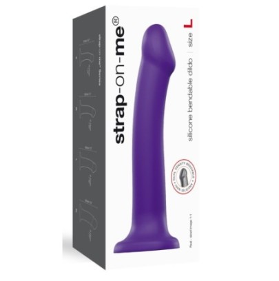 Gode Strap-On-Me Bendable L 17 x 4.5 cm Violet