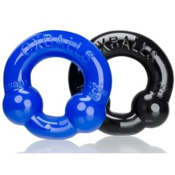 Pack Cockrings Ultraballs Oxballs Noir-Bleu- Cockrings Flexibles en stock sur Fun et plaisirs