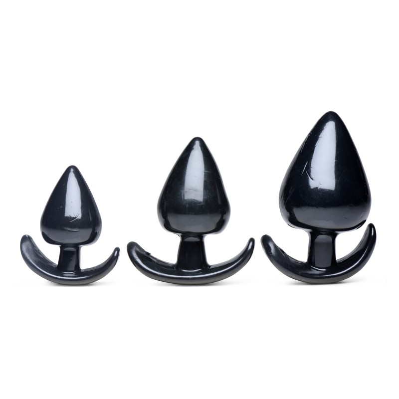 Lot de 3 plugs Spades Noir