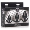 Lot de 3 plugs Spades Noir