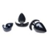 Lot de 3 plugs Spades Noir