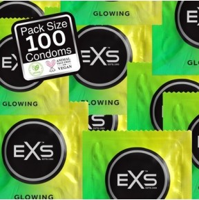 Préservatifs phosphorescents Glowing x100- PRESERVATIF COULEUR en stock sur Fun et plaisirs