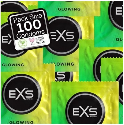 Préservatifs phosphorescents Glowing x100- PRESERVATIF COULEUR en stock sur Fun et plaisirs