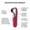 Stimulateur de clitoris + Vibromasseur Dual Love Rouge