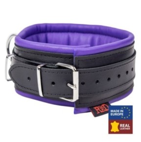 Collier rembourré en cuir 3 Anneaux D Violet- Colliers & Laisses en stock sur Fun et plaisirs