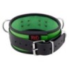 Collier en cuir 3 Anneaux D Vert-Noir