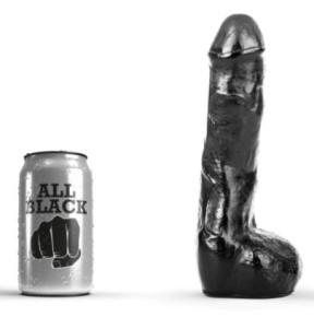 Gode AB12 Noah All Black 17 x 4.5cm- Dildos Noir en stock sur Fun et plaisirs