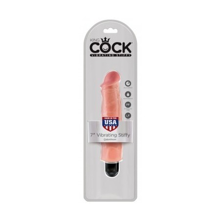 Gode vibrant King Cock Stiffy 18 x 4.5 cm Flesh