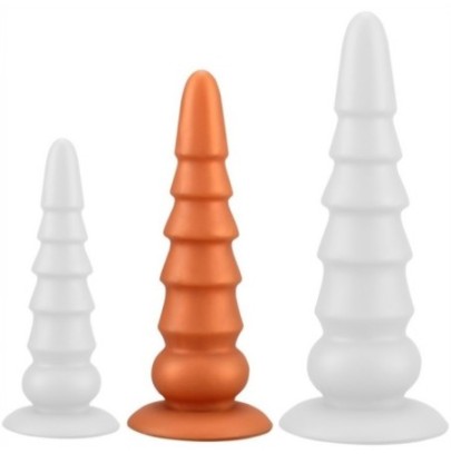 Plug Pagoda M 23 x 6 cm- PLUG ANAL SILICONE en stock sur Fun et plaisirs