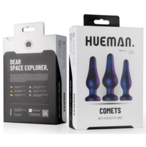 Pack de 3 plugs silicone Comets Hueman