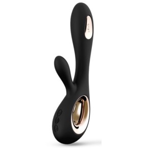 Vibromasseur Soraya Wave 22 x 3.8 cm Noir- Rabbits Vibrants en stock sur Fun et plaisirs