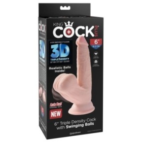 Gode réaliste 3D Cock Swinging Balls 13 x 4.2 cm