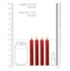 Lot de 4 Mini bougies SM Wax Rouge