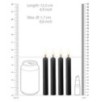 Lot de 4 mini bougies SM Wax Noire