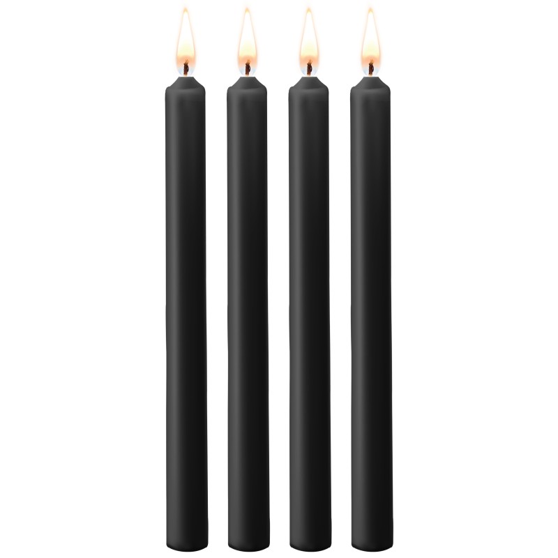 Lot de 4 bougies SM Teasing Wax Noire