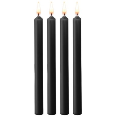 Lot de 4 bougies SM Teasing Wax Noire- Bougies en stock sur Fun et plaisirs