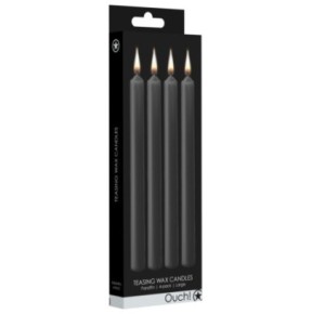 Lot de 4 bougies SM Teasing Wax Noire