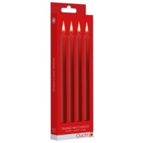 Lot de 4 Bougies Teasing Wax Rouge