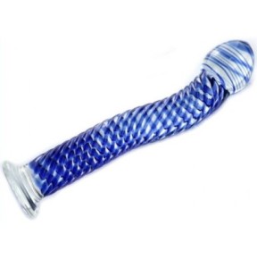 Gode en verre Blue Wave 17.5 x 2.6 cm- Godes en Verre en stock sur Fun et plaisirs