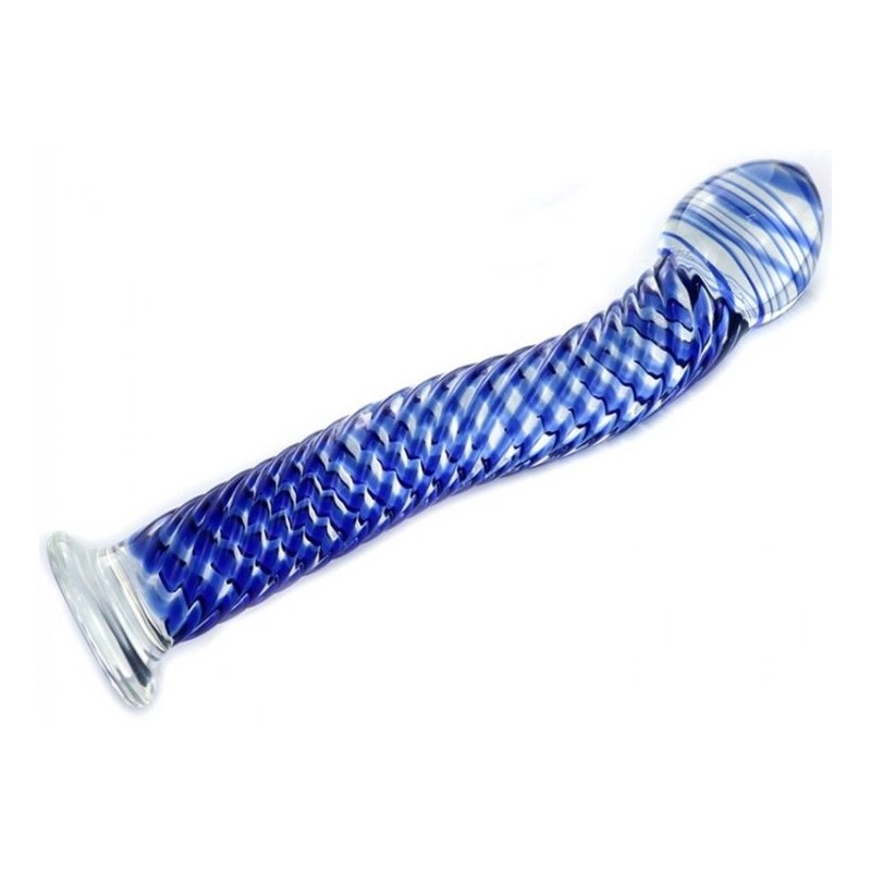 Gode en verre Blue Wave 17.5 x 2.6 cm