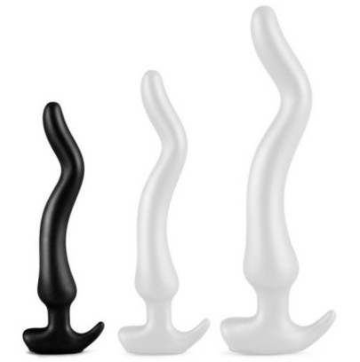 Plug long Noth Curve S 25 x 4 cm Noir- PLUG ANAL SILICONE en stock sur Fun et plaisirs