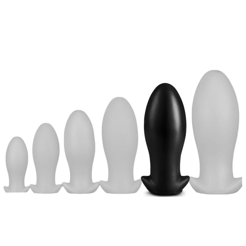 Plug Silicone Saurus Egg XXL 18.5 x 8.3cm Noir