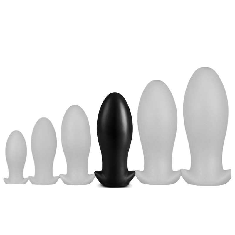 Plug Silicone Saurus Egg XL 16.5 x 7.3cm Noir