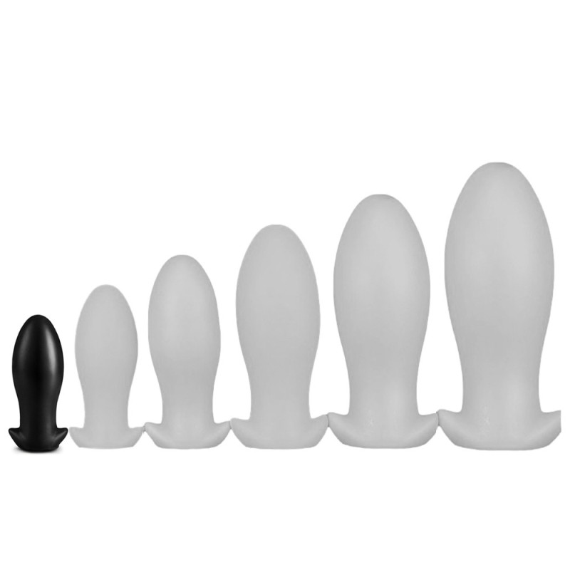 Plug silicone Saurus Egg S 10 x 4.5 cm Noir