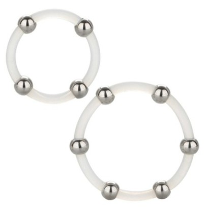 Lot de 2 Cockrings Transparents avec Billes- Cockrings Flexibles en stock sur Fun et plaisirs