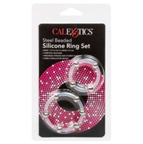 Lot de 2 Cockrings Transparents avec Billes