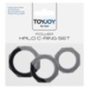 Lot de 3 cockrings Silicone Power Halo Noirs