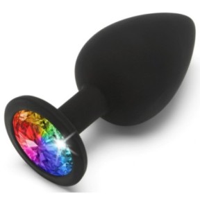 Plug bijou Rainbow L 9 x 4 cm- Bijoux Anal en stock sur Fun et plaisirs