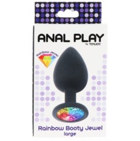 Plug bijou Rainbow L 9 x 4 cm