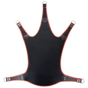 Sling en cuir 5 Points Noir-Rouge- Playroom Donjon en stock sur Fun et plaisirs