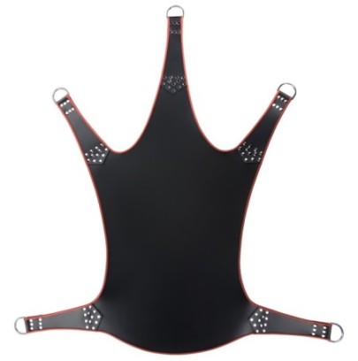 Sling en cuir 5 Points Noir-Rouge