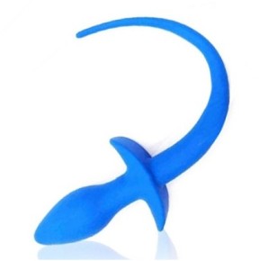 Plug Queue de chien silicone 7.5 x 3.1cm Bleu- Puppy Play