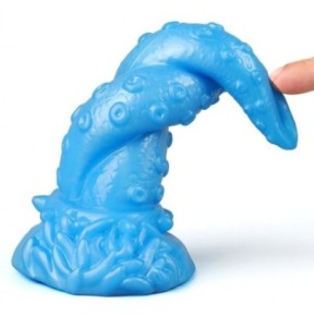 Gode Octopus 15 x 5.5cm Bleu