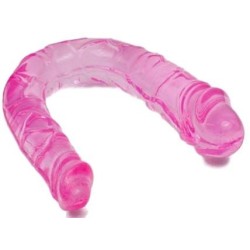 Jelly Double Dildo 11 x 3 cm Rose- Godes Doubles en stock sur Fun et plaisirs