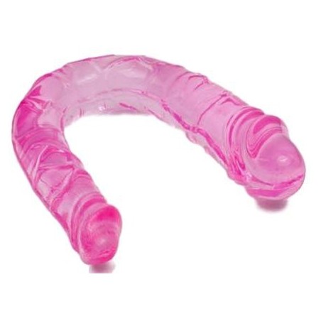 Jelly Double Dildo 11 x 3 cm Rose- Godes Doubles en stock sur Fun et plaisirs