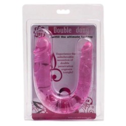 Jelly Double Dildo 11 x 3 cm Rose