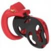 Cage de chasteté Dinoz 6.5 x 3cm Noir-Rouge