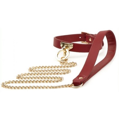 Collier et Laisse Sclave Rouge