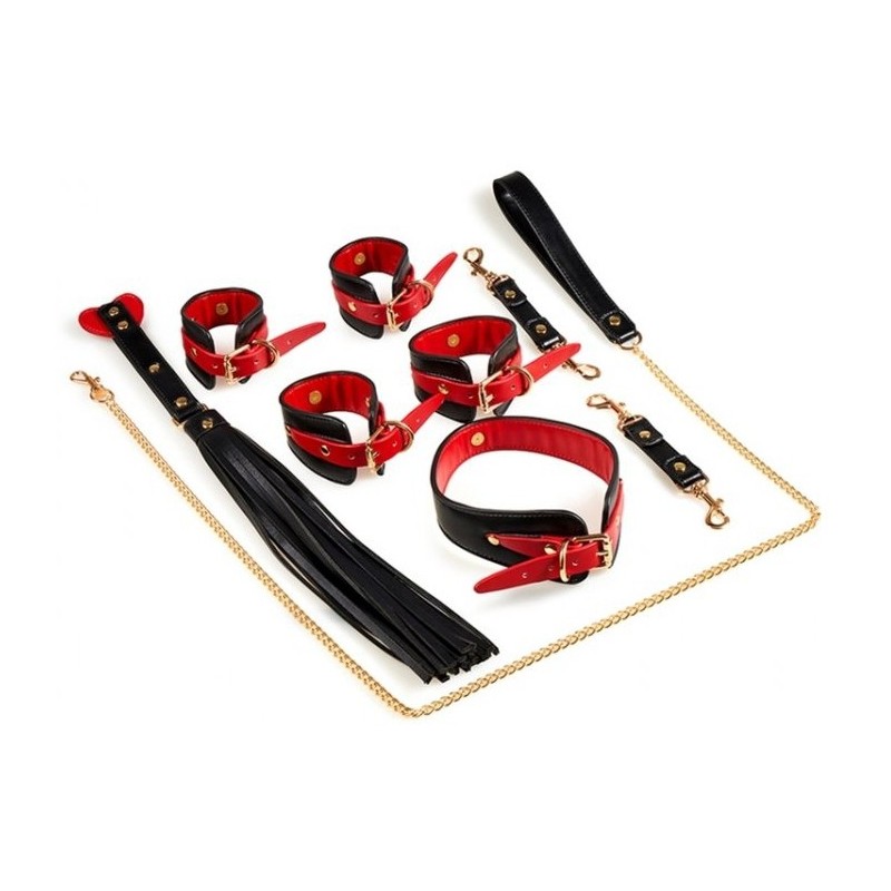 Coffret Bondage SM Naughty Noir-Rouge