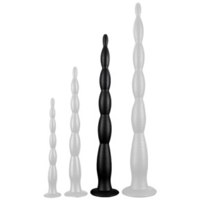 Gode long Scale Beads L 50 x 5cm Noir- GODE EN SILICONE en stock sur Fun et plaisirs