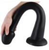 Gode Whale Dildo S 38 x 3.8cm - Pointe 3.5cm Noir