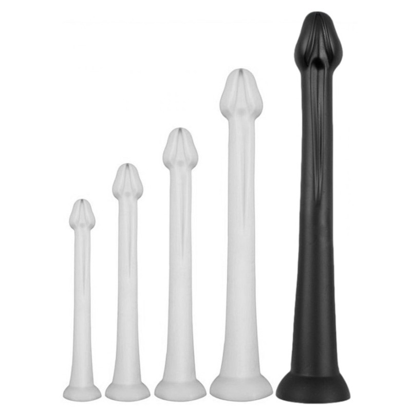 Gode long Whale Dildo XXL 55 x 7.5cm - Pointe 6.3cm Noir