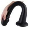 Gode long Whale Dildo XXL 55 x 7.5cm - Pointe 6.3cm Noir