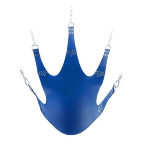 Sling en cuir 5 Points d'attache Bleu- Playroom Donjon en stock sur Fun et plaisirs