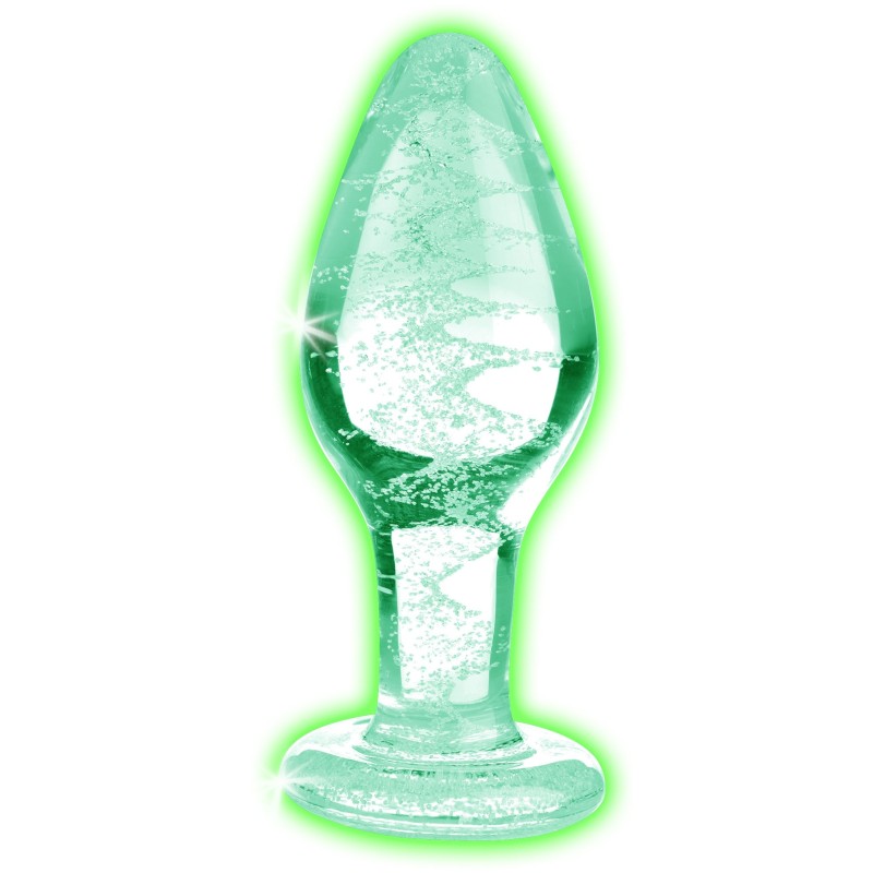 Plug phosphorescent en verre Glow M 8 x 3.4cm